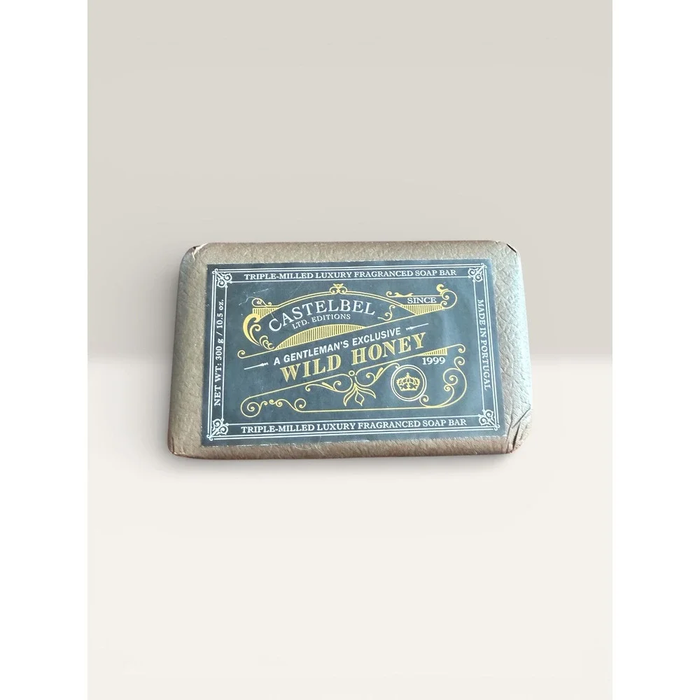 Castelbel Wild Honey Soap Bar Mens 10.5oz Brown New Triple-Milled Portugal